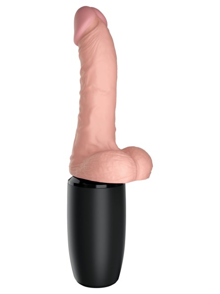 Wibrator z funkcją grzania i pchnięć Triple Threat King Cock Plus