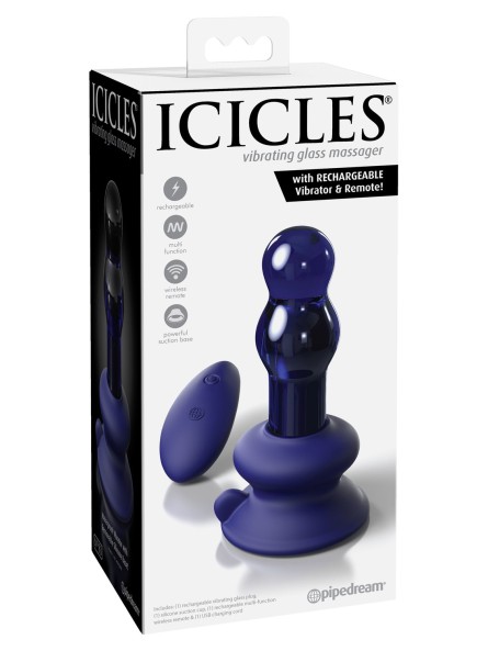 Wibrujący Szklany Korek Z Przyssawką No.83 Icicles