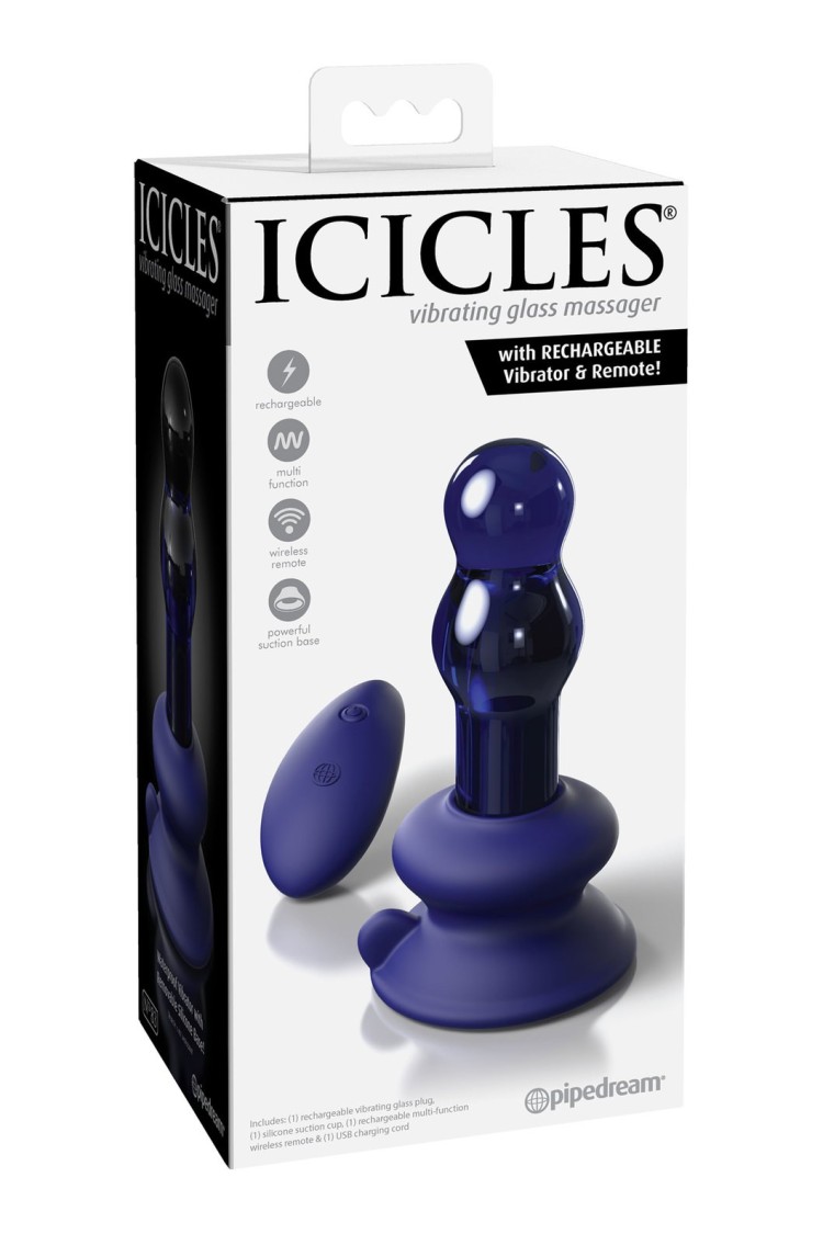 Wibrujący Szklany Korek Z Przyssawką No.83 Icicles
