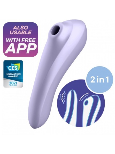 Stymulator łechtaczki Dual Pleasure Mauve with App Satysfyer
