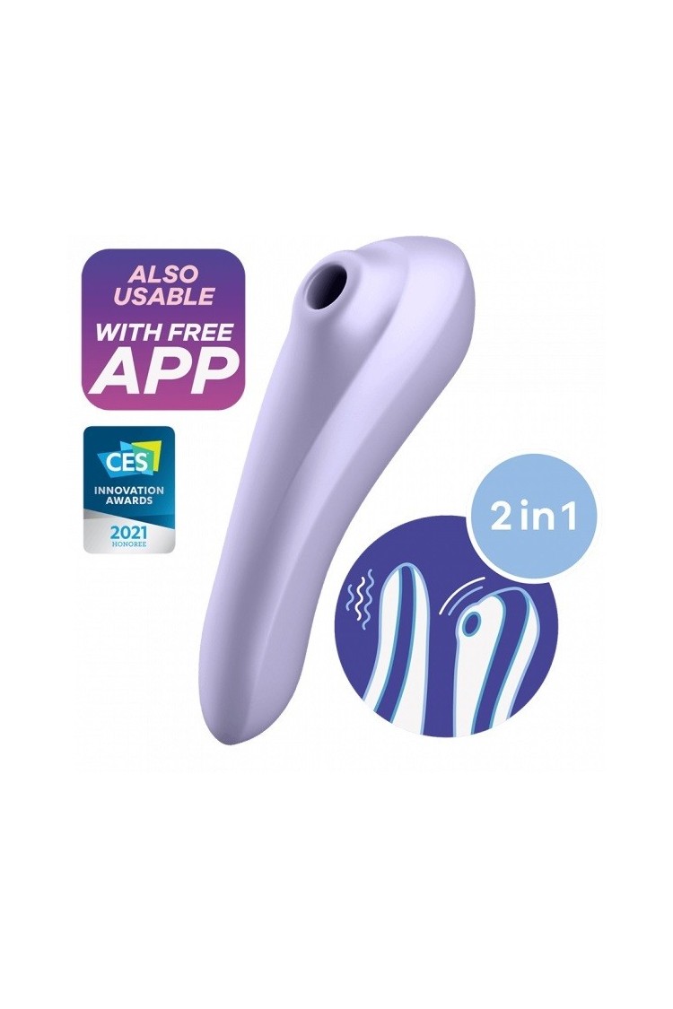 Stymulator łechtaczki Dual Pleasure Mauve with App Satysfyer