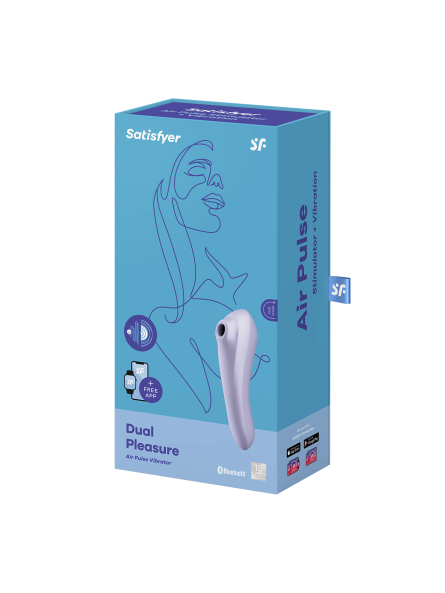 Stymulator łechtaczki Dual Pleasure Mauve with App Satysfyer