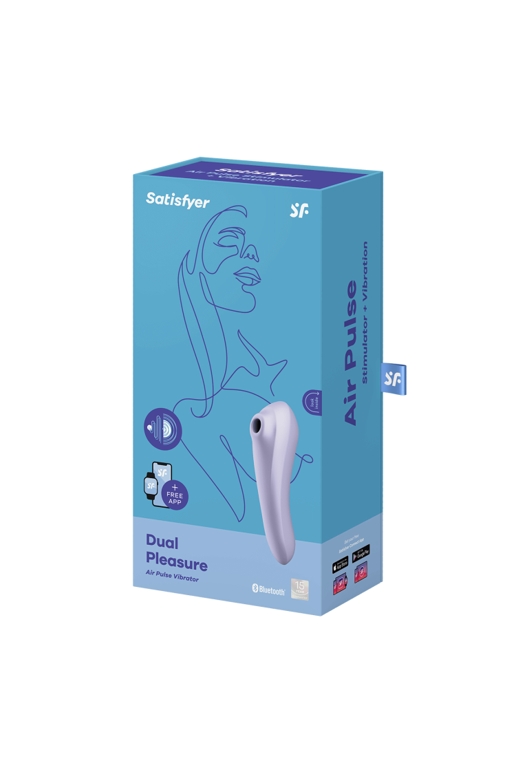 Stymulator łechtaczki Dual Pleasure Mauve with App Satysfyer