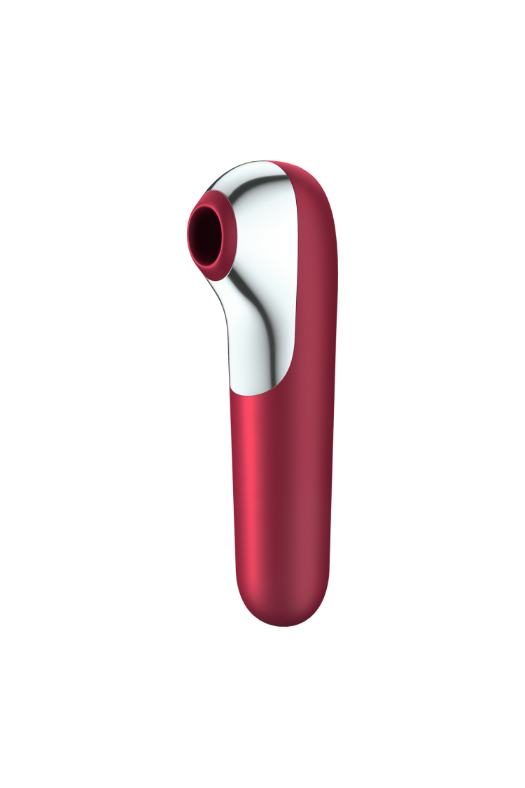 Stymulator łechtaczki z wibratorem Dual Love Red Satisfayer