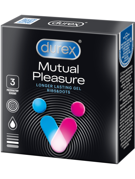 Prezerwatywy Lateksowe Ze Środkiem Opóźniającym Wytrysk Mutual Pleasure 3Szt Durex