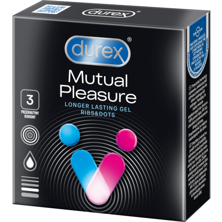Prezerwatywy Lateksowe Ze Środkiem Opóźniającym Wytrysk Mutual Pleasure 3Szt Durex