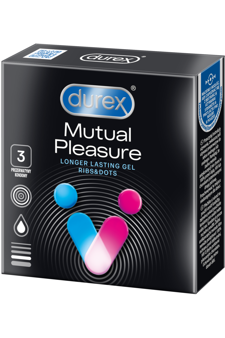 Prezerwatywy Lateksowe Ze Środkiem Opóźniającym Wytrysk Mutual Pleasure 3Szt Durex