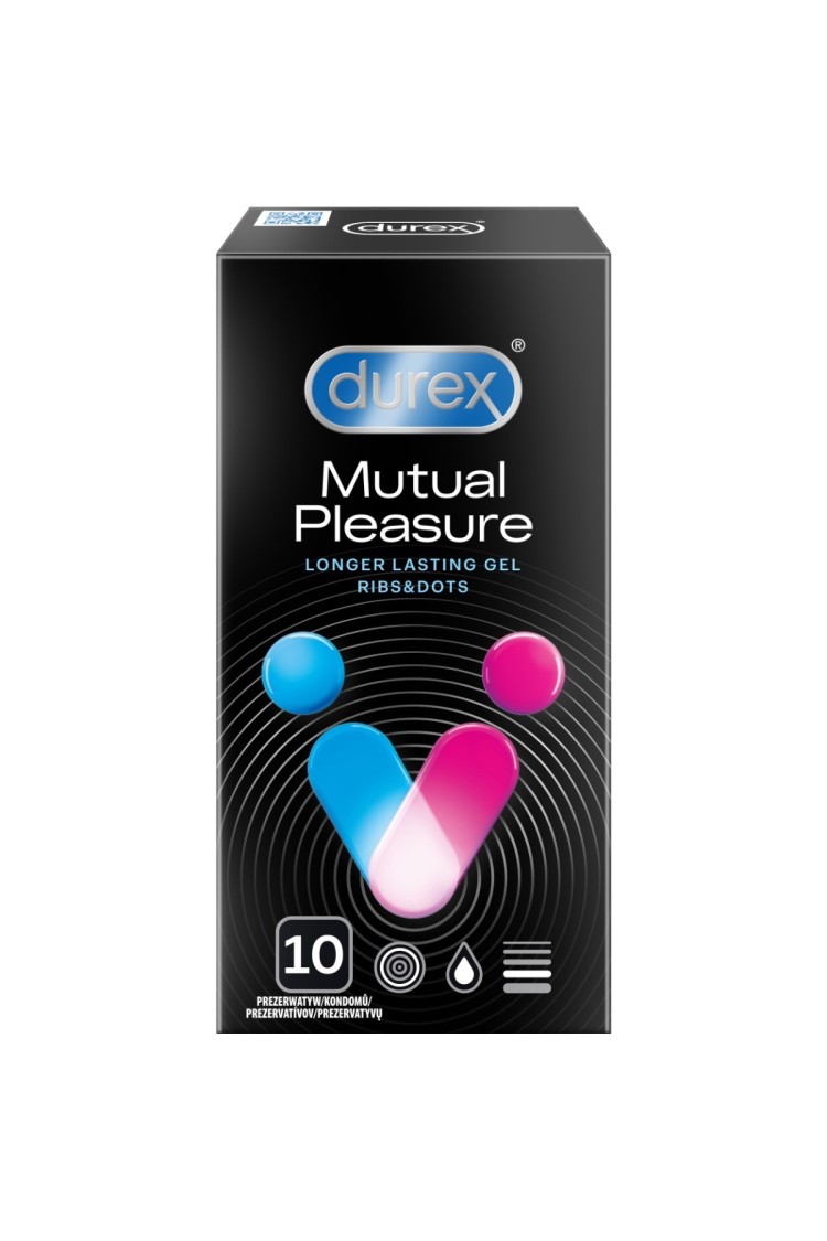 Prezerwatywy Lateksowe Ze Środkiem Opóźniającym Wytrysk Mutual Pleasure 10Szt. Durex