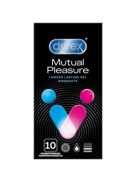 Prezerwatywy Lateksowe Ze Środkiem Opóźniającym Wytrysk Mutual Pleasure 10Szt. Durex