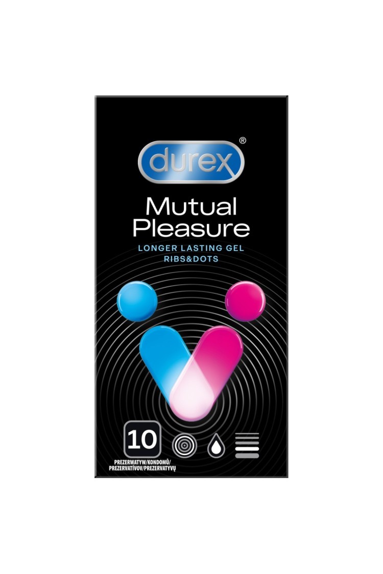 Prezerwatywy Lateksowe Ze Środkiem Opóźniającym Wytrysk Mutual Pleasure 10Szt. Durex