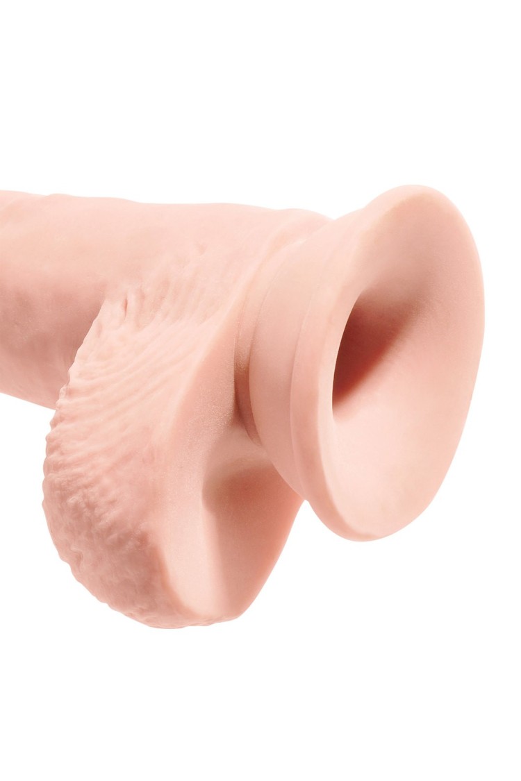 Realistyczne Dildo Z Przyssawką Triple Density Fat With Balls 10 Inch King Cock