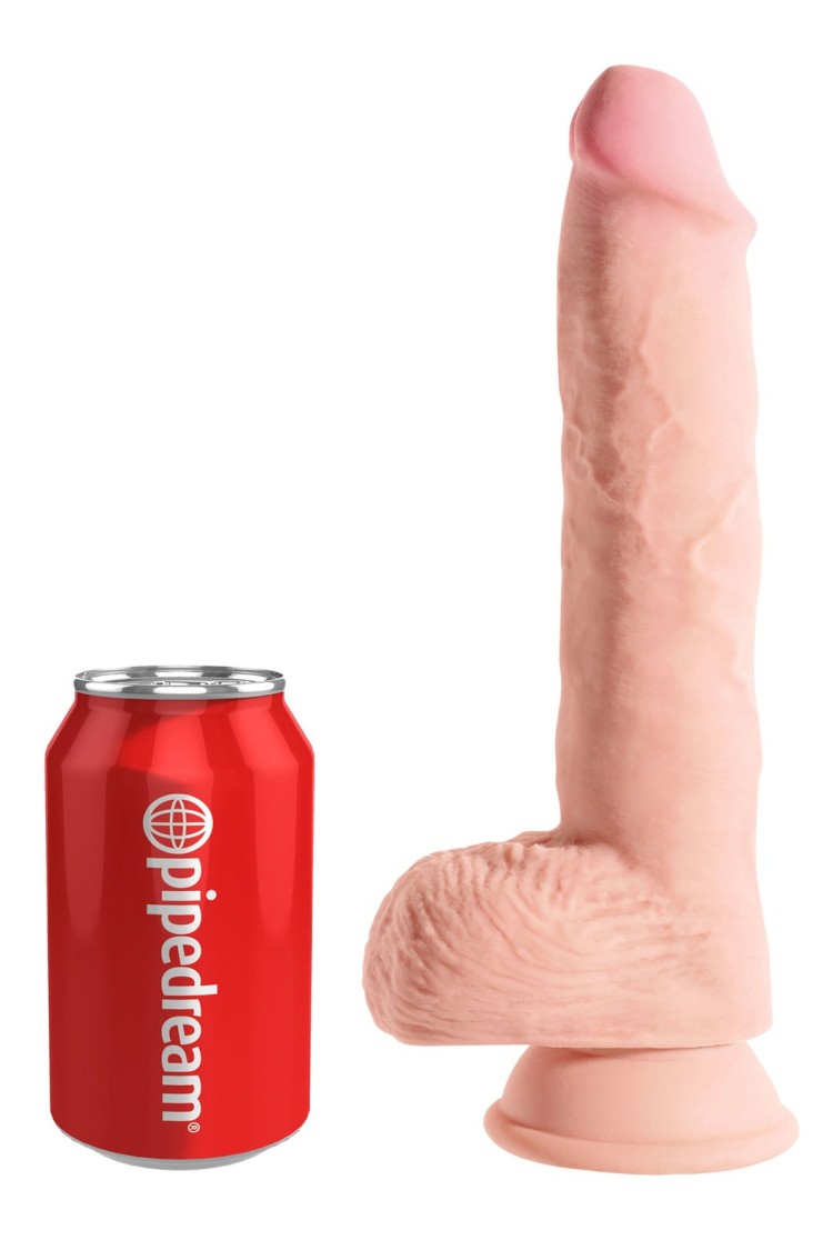 Realistyczne Dildo Z Przyssawką Triple Density Fat With Balls 10 Inch King Cock