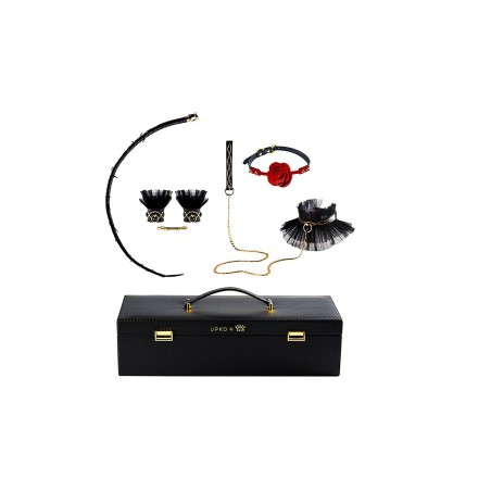 Zestaw Skórzanych Akcesoriów Do Bdsm W Walizeczce Zalo & Upko Luxurious & Romantic Bondage Play Kit UPKO