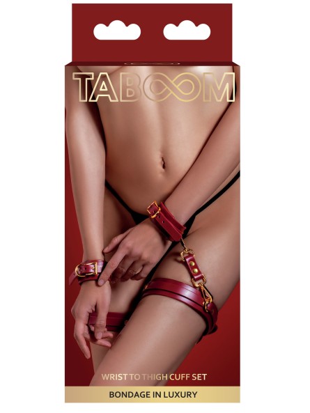 Kajdanki Na Ręce I Uda Wrist To Thigh Cuff Set Taboom