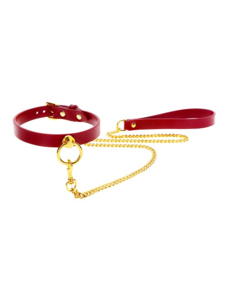 Wegańska Obroża Ze Smyczą O-Ring Collar And Chain Leash Taboom