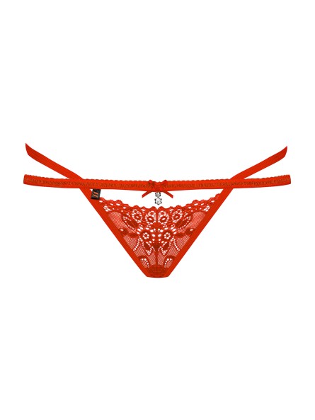 838-Tho-3 Stringi Czerwone L/Xl Obsessive