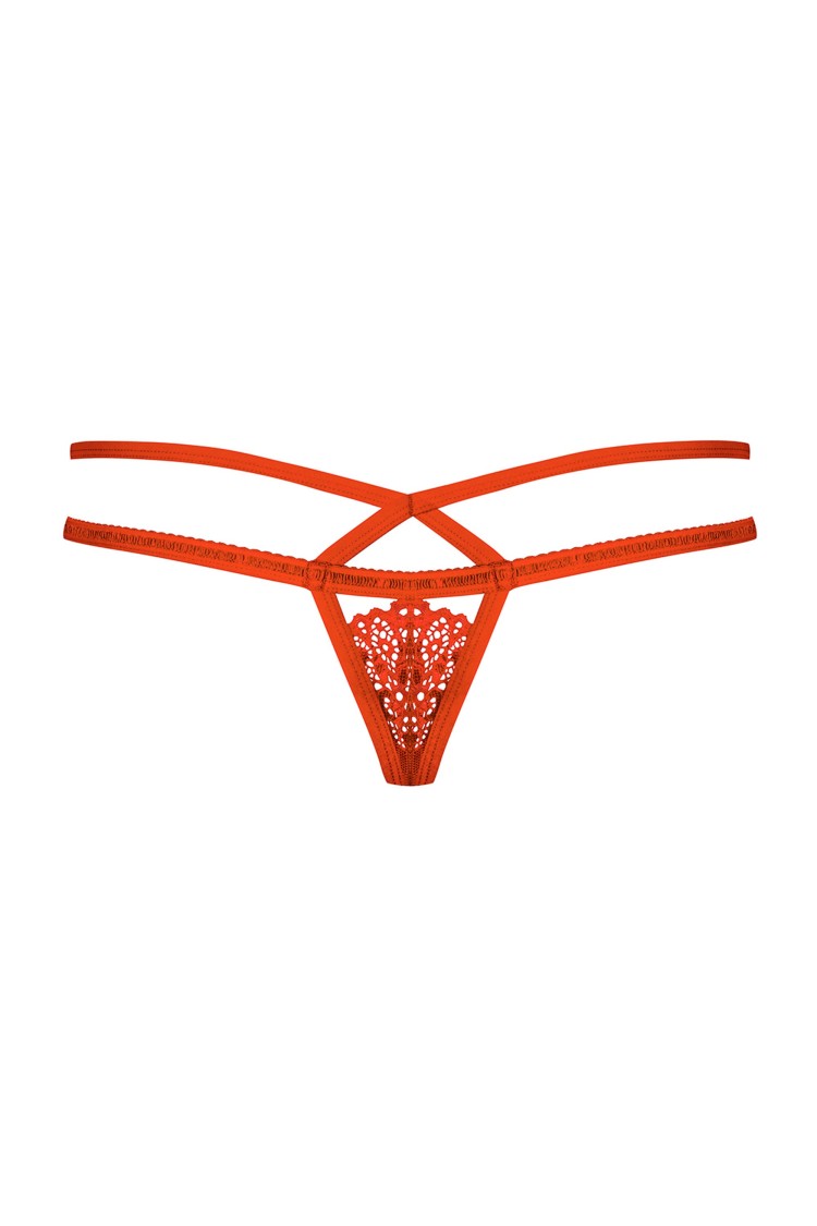 838-Tho-3 Stringi Czerwone L/Xl Obsessive