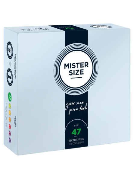 47 Mm Condoms 36 Pieces Mister.Size