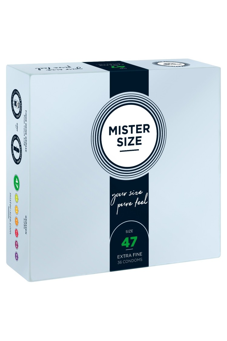 47 Mm Condoms 36 Pieces Mister.Size