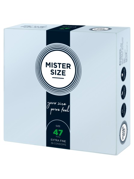 47 Mm Condoms 36 Pieces Mister.Size