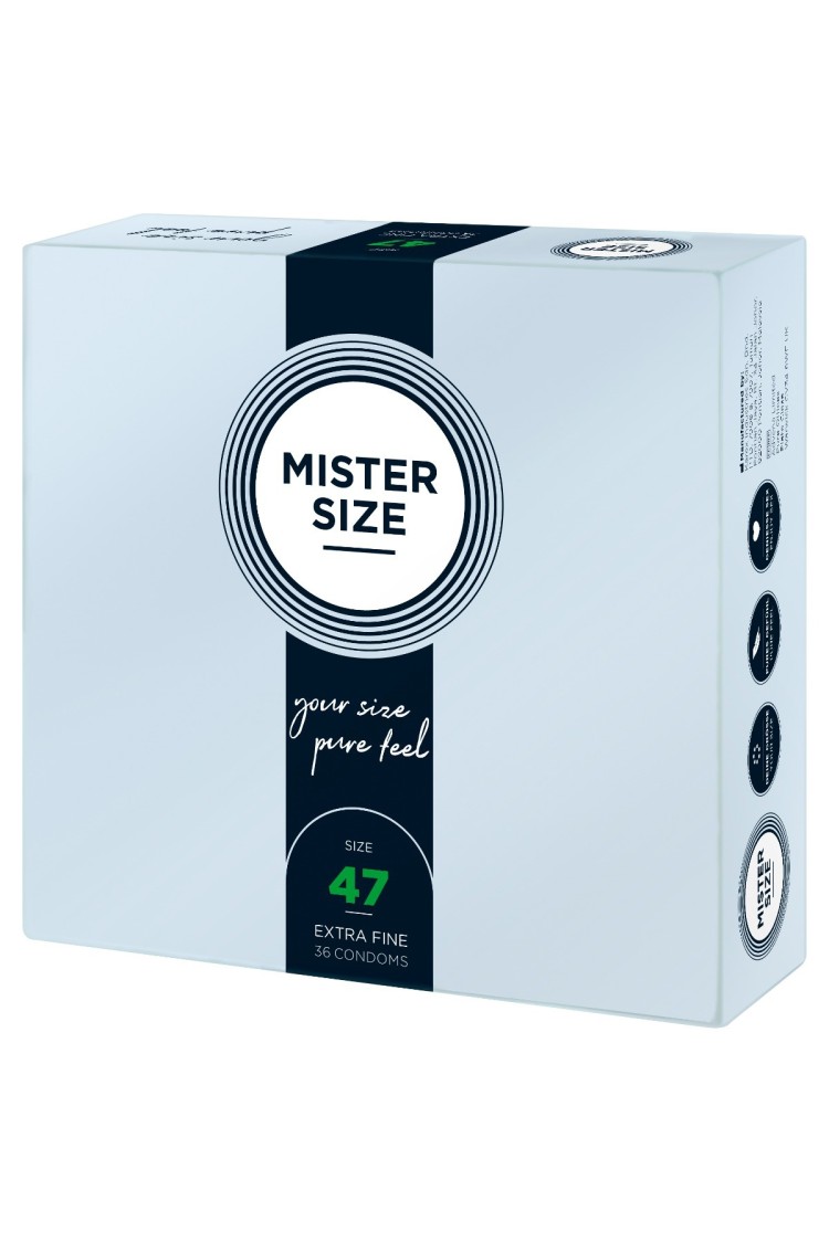 47 Mm Condoms 36 Pieces Mister.Size
