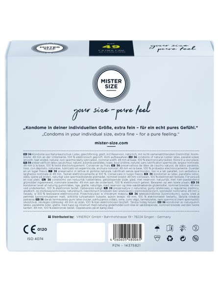49 Mm Condoms 36 Pieces Mister.Size