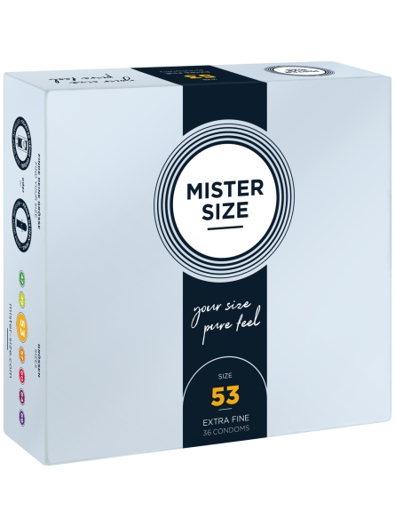 53 Mm Condoms 36 Pieces Mister.Size