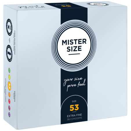 53 Mm Condoms 36 Pieces Mister.Size