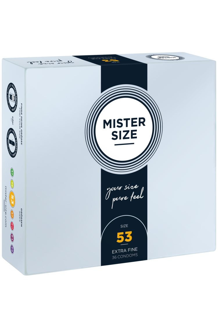 53 Mm Condoms 36 Pieces Mister.Size