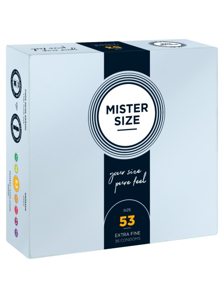 53 Mm Condoms 36 Pieces Mister.Size