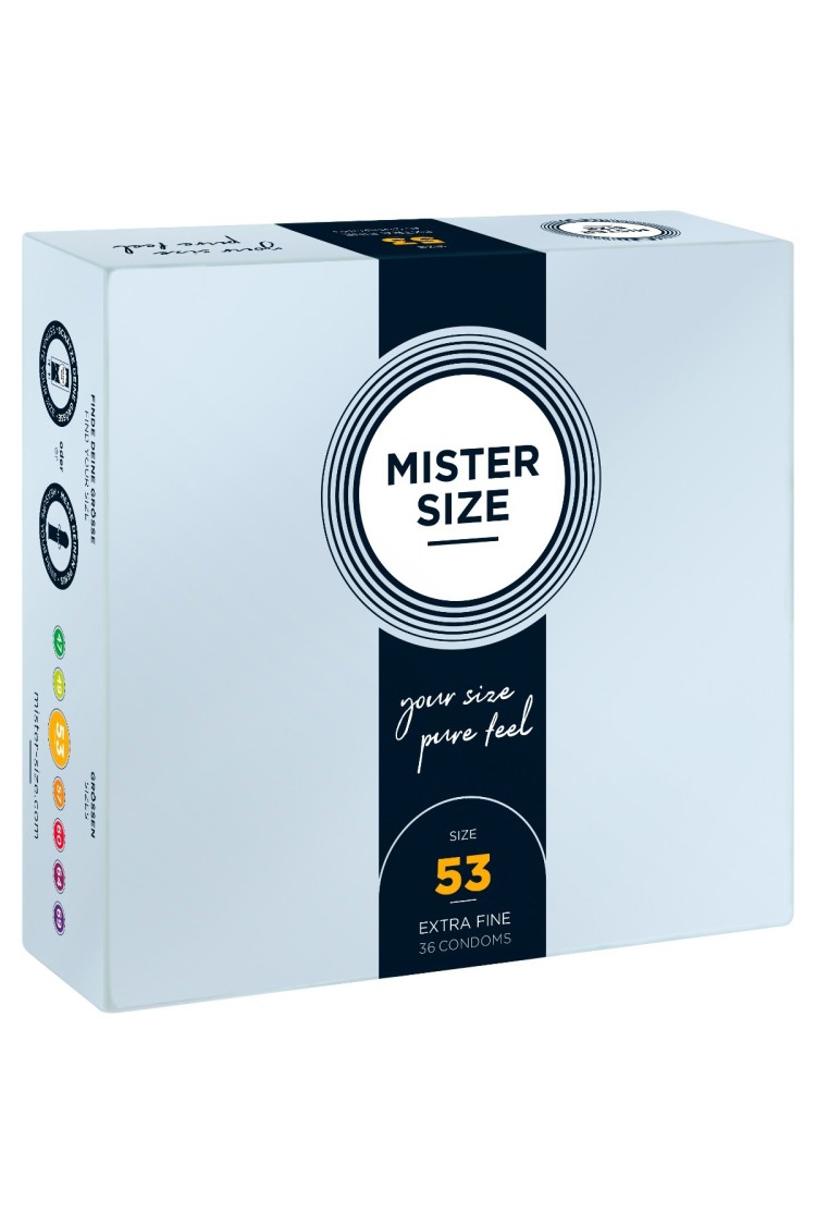 53 Mm Condoms 36 Pieces Mister.Size