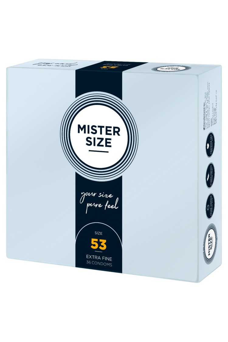 53 Mm Condoms 36 Pieces Mister.Size