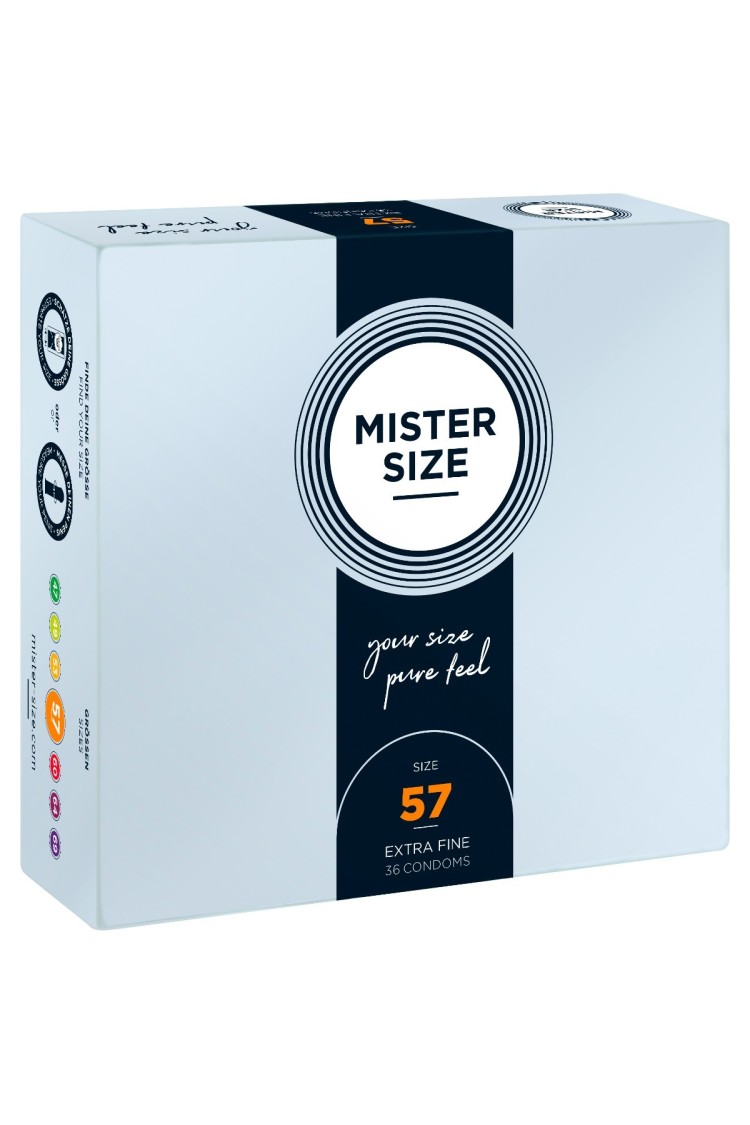 57 Mm Condoms 36 Pieces Mister.Size