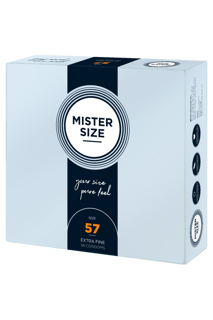 57 Mm Condoms 36 Pieces Mister.Size