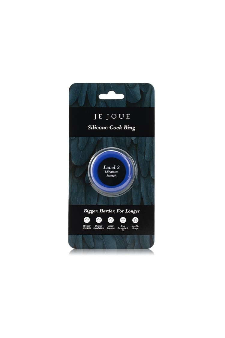 Rozciągliwy Silikonowy Pierścień Erekcyjny Minimum Stretch Silicone Cock Ring Blue Je Joue