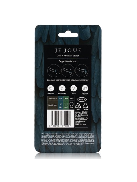 Rozciągliwy Silikonowy Pierścień Erekcyjny Minimum Stretch Silicone Cock Ring Blue Je Joue