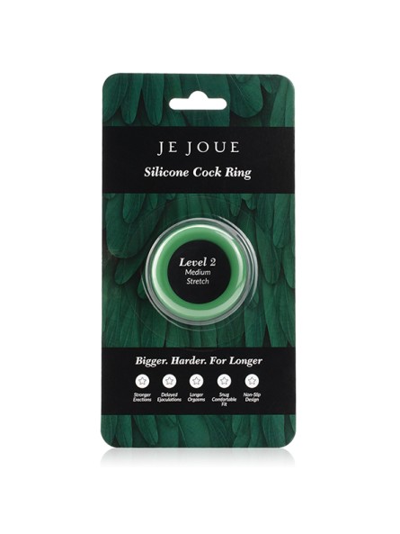 Rozciągliwy Silikonowy Pierścień Erekcyjny Medium Stretch Silicone Cock Ring Green Je Joue
