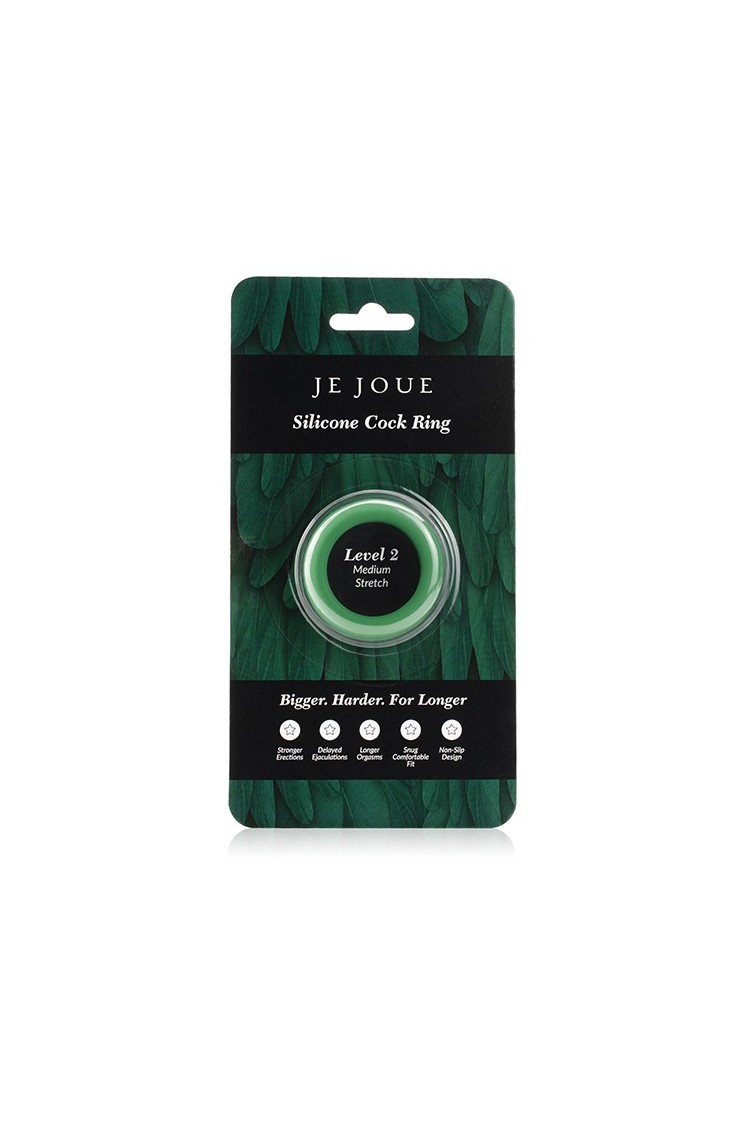 Rozciągliwy Silikonowy Pierścień Erekcyjny Medium Stretch Silicone Cock Ring Green Je Joue