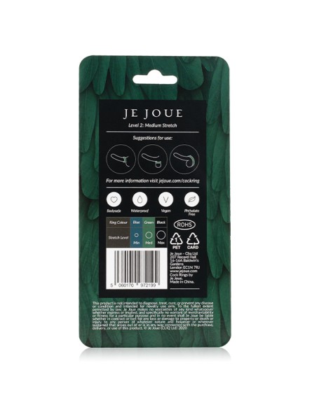 Rozciągliwy Silikonowy Pierścień Erekcyjny Medium Stretch Silicone Cock Ring Green Je Joue