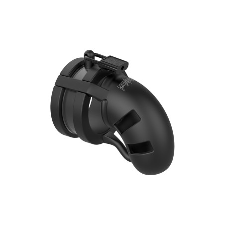 Silikonowy Pas Cnoty Z Paskiem Rozdzielającym Jądra Chastity Model 18 Silicone Cage Ballsplitter Black ManCage