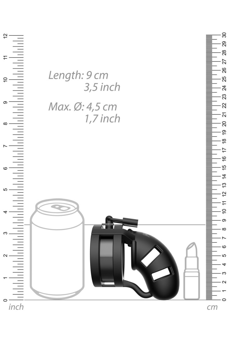 Silikonowy Pas Cnoty Z Paskiem Rozdzielającym Jądra Chastity Model 18 Silicone Cage Ballsplitter Black ManCage