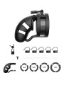 Silikonowy Pas Cnoty Z Paskiem Rozdzielającym Jądra Chastity Model 18 Silicone Cage Ballsplitter Black ManCage