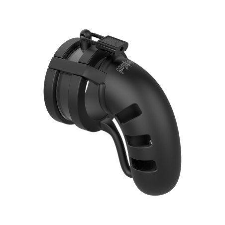 Silikonowy Pas Cnoty Z Paskiem Rozdzielającym Jądra Chastity Model 19 Silicone Cage Ballsplitter Black ManCage
