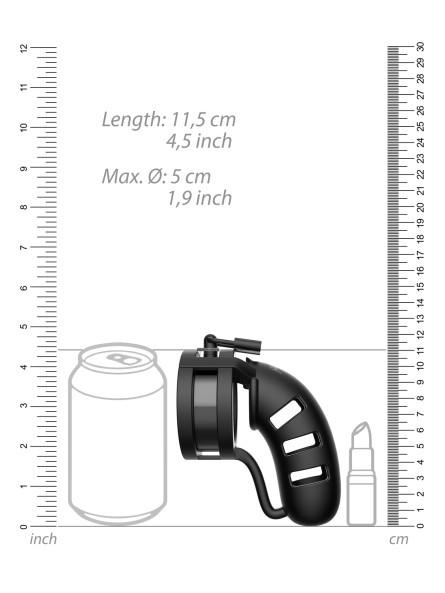 Silikonowy Pas Cnoty Z Paskiem Rozdzielającym Jądra Chastity Model 19 Silicone Cage Ballsplitter Black ManCage