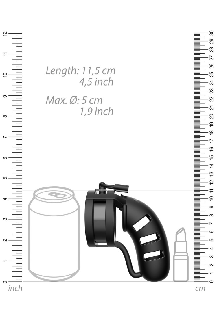 Silikonowy Pas Cnoty Z Paskiem Rozdzielającym Jądra Chastity Model 19 Silicone Cage Ballsplitter Black ManCage