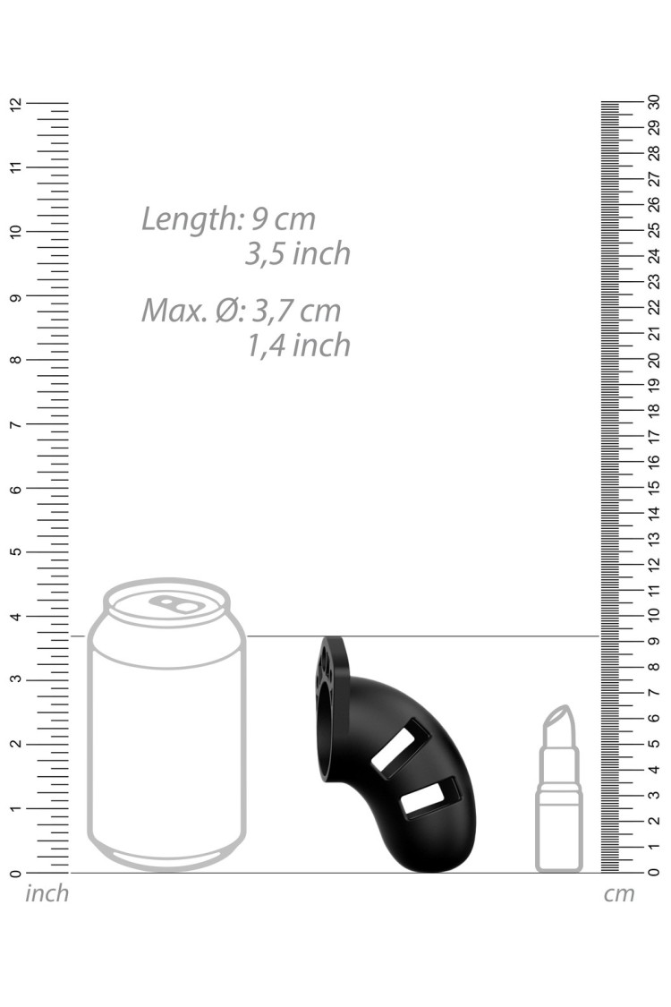 Miękki Silikonowy Pas Cnoty Chastity Model 20 Silicone Cock Cage Black ManCage