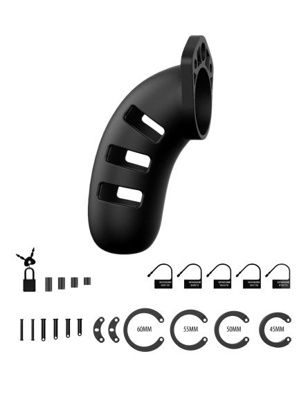 Miękki Silikonowy Pas Cnoty Chastity Model 21 Silicone Cock Cage Black ManCage