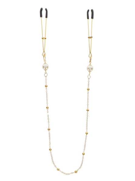 Zaciski Na Sutki Tweezers Pearl & Deluxe Chain Taboom