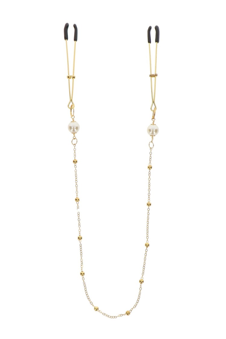 Zaciski Na Sutki Tweezers Pearl & Deluxe Chain Taboom