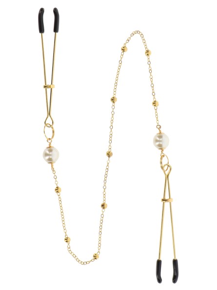 Zaciski Na Sutki Tweezers Pearl & Deluxe Chain Taboom